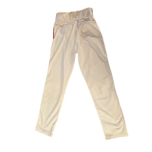 Nike Baseball Softball Pants Uniform White and Red Dri-fit Pockets Men's L - Picture 2 of 11